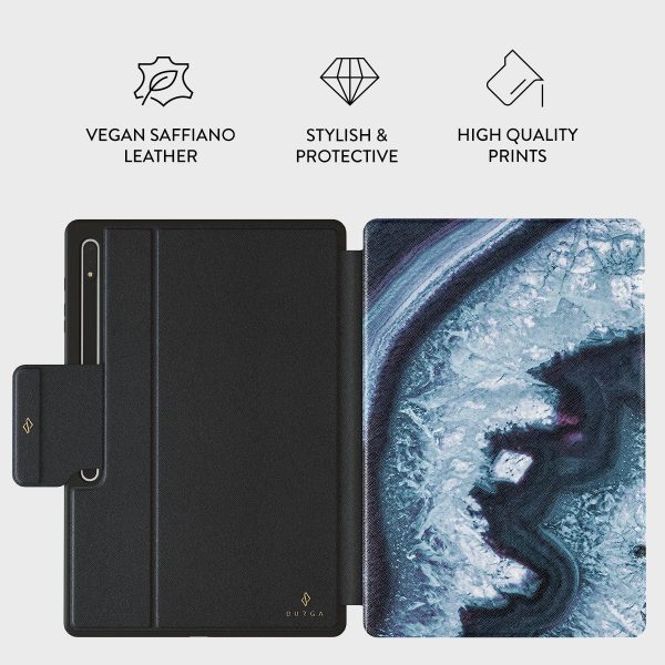 Frozen Lake - Gray Marble Samsung Galaxy Tab S9 Ultra Case Online Hot Sale - Image 2