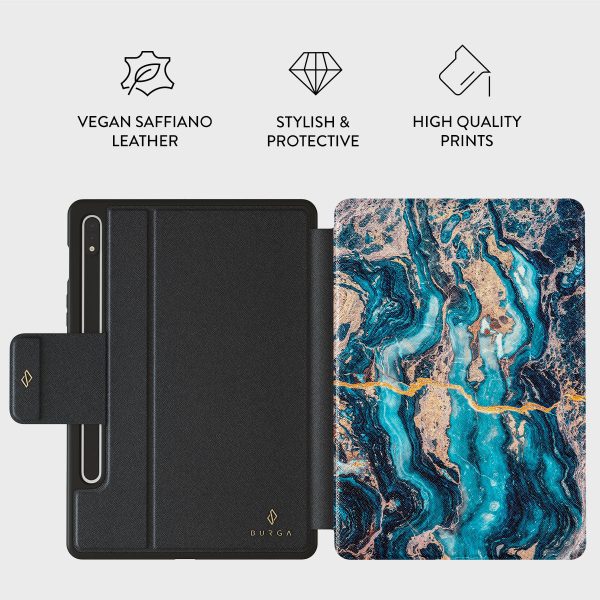 Mystic River - Blue Marble Samsung Galaxy Tab S9+ Case Online now - Image 2