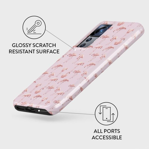 Nostalgic Pink - Flamingos Xiaomi 12T Pro Case For Cheap - Image 3