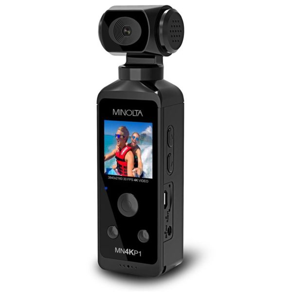 Minolta MN4KP1 4K Ultra HD Pocket Camcorder w WiFi & Waterproof Housing (Black) Cheap - Image 2