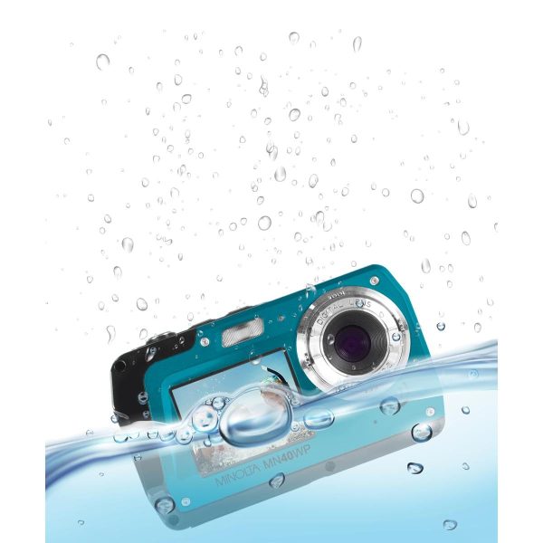 Minolta MN40WP 48 MP   2.7K Quad HD Waterproof Digital Camera w Dual LCD (Blue) Sale - Image 4