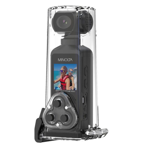 Minolta MN4KP1 4K Ultra HD Pocket Camcorder w WiFi & Waterproof Housing (Black) Cheap - Image 4