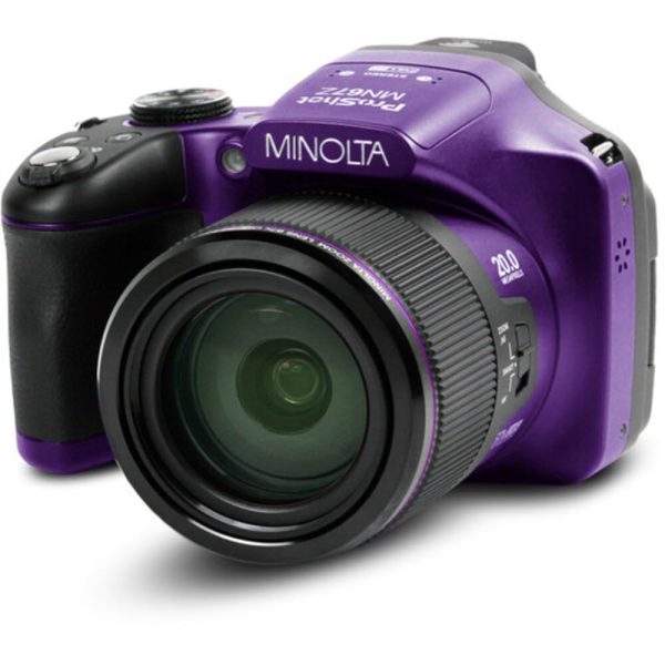Minolta MN67Z 20 MP   1080P FHD Bridge Digital Camera w 67x Optical Zoom (Purple) on Sale - Image 5