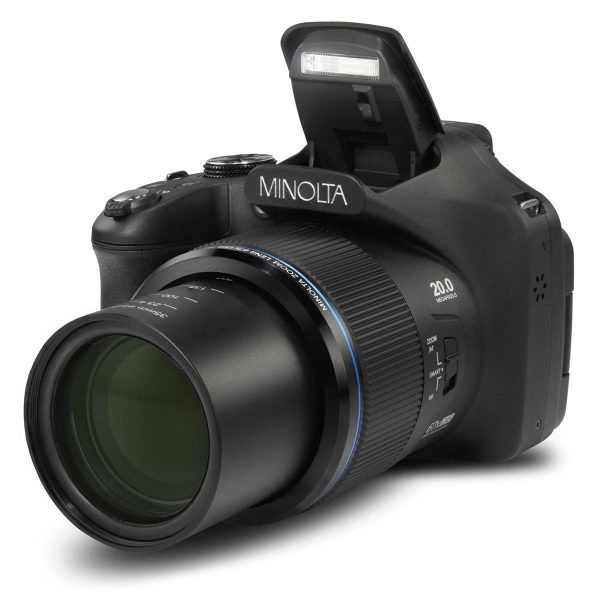 Minolta MN67Z 20 MP   1080P FHD Bridge Digital Camera w 67x Optical Zoom (Black) For Discount